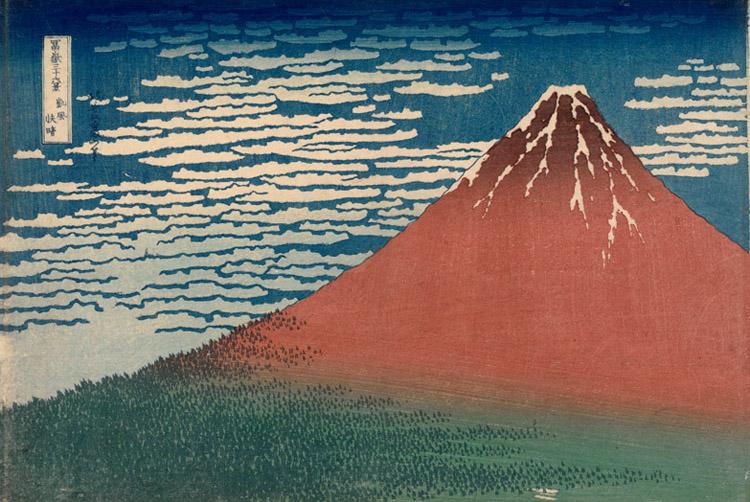Katsushika Hokusai Mount Fuji in Clear Weather (nn03) Spain oil painting art